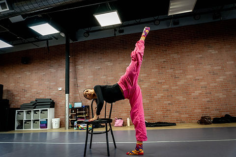 Isa practicing for an event