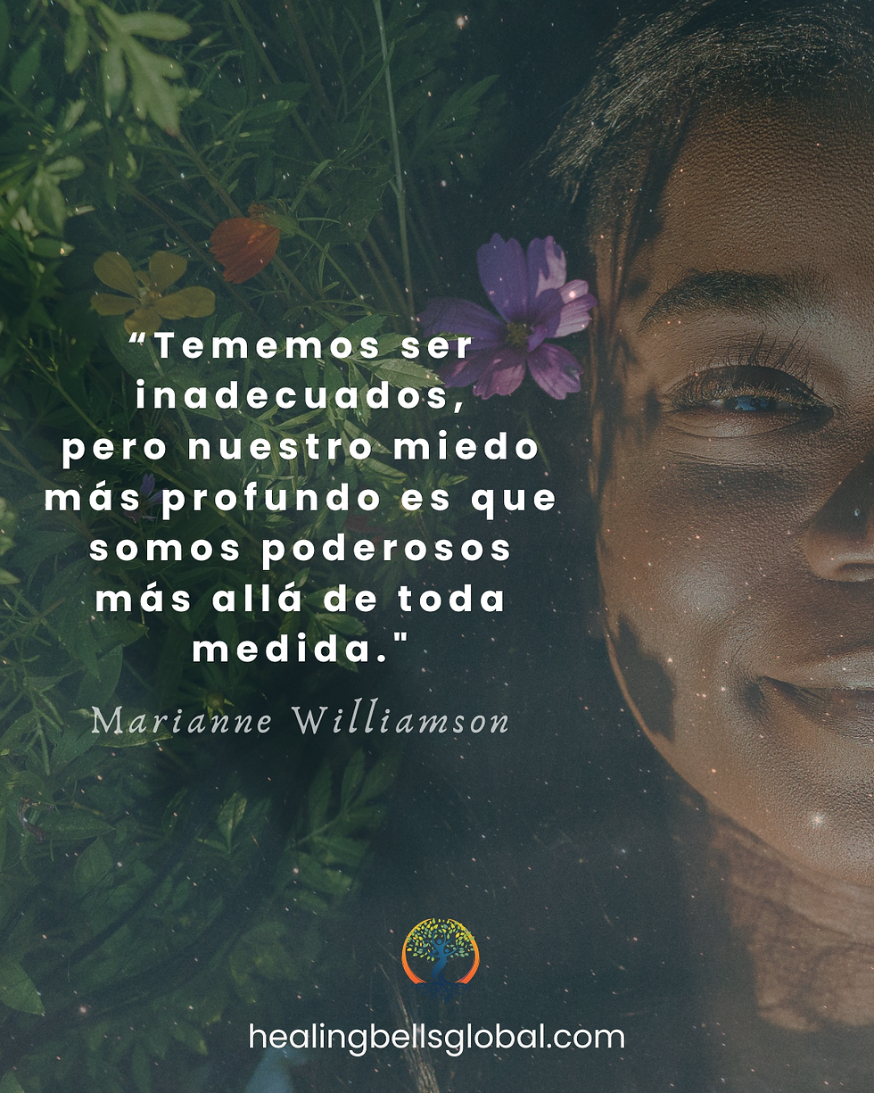Cita inspiradora de Marianne Williamson. Diseño: Yurani Cubillos
