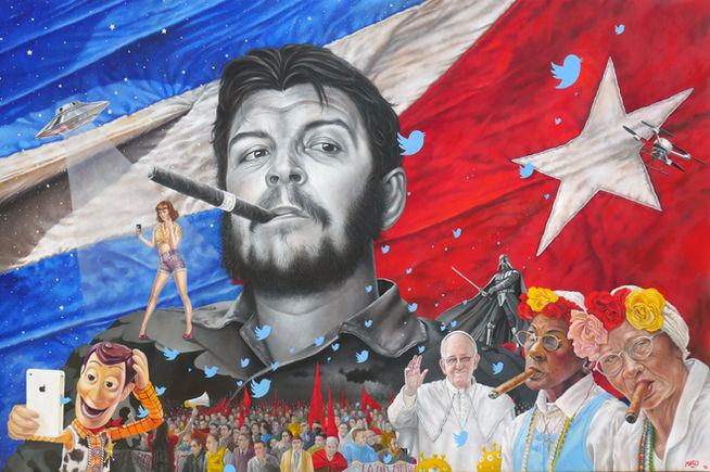 Selfie con el Che-Francesco Masci-oil on canvas-36x24inches-2015.jpg