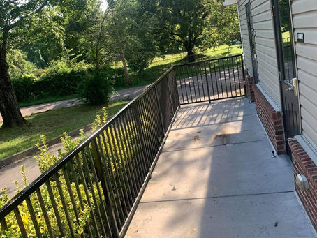 Rebuilt metal railing