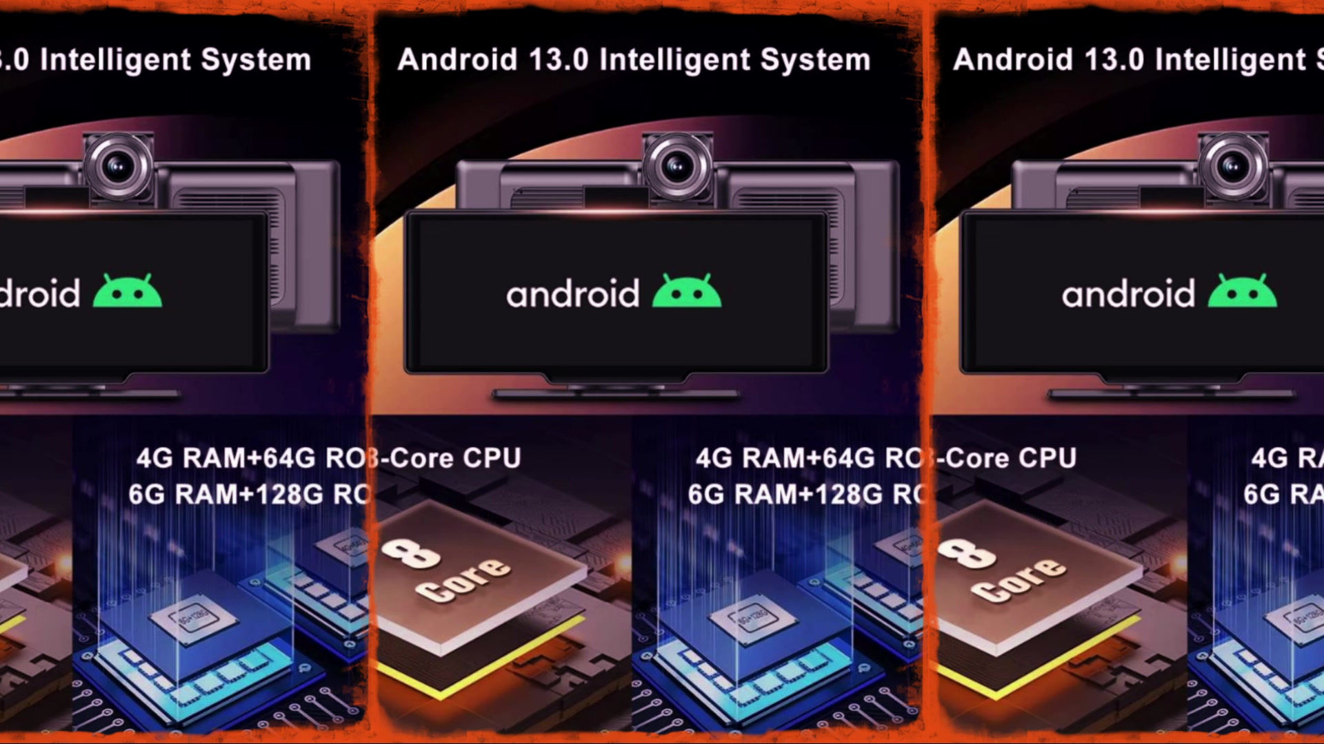 Carplay Android 13 with 10.26''Dashboard Dash Cam