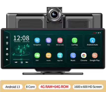 Thumbnail: Carplay Android 13 with 10.26''Dashboard Dash Cam