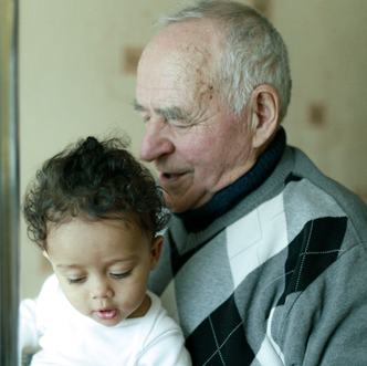Grandfather with child 