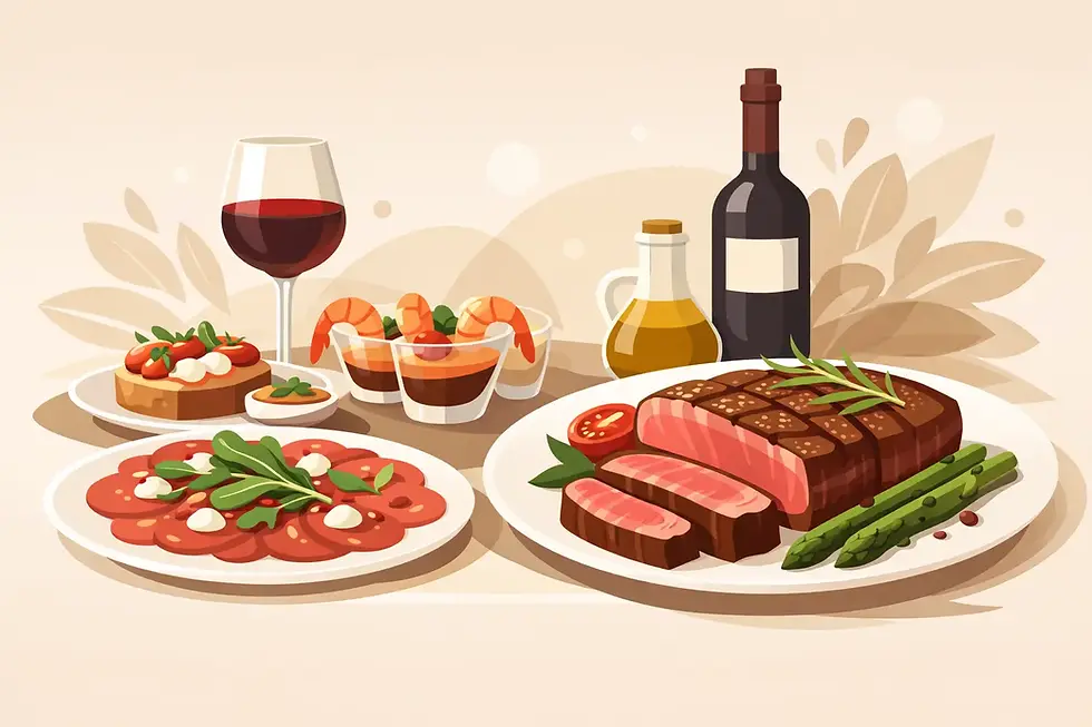 Steakhez illő előételek, elegánsan