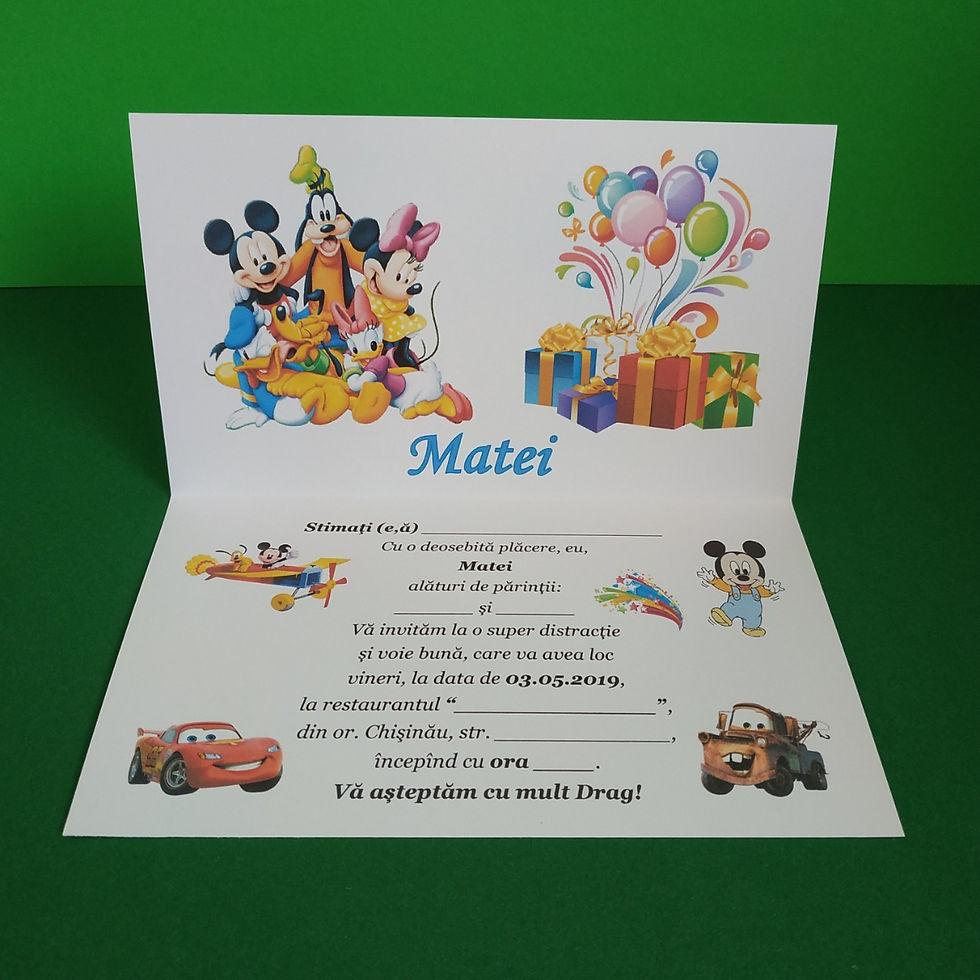 Miniatură: Invitații prietenii lui mickey mouse 