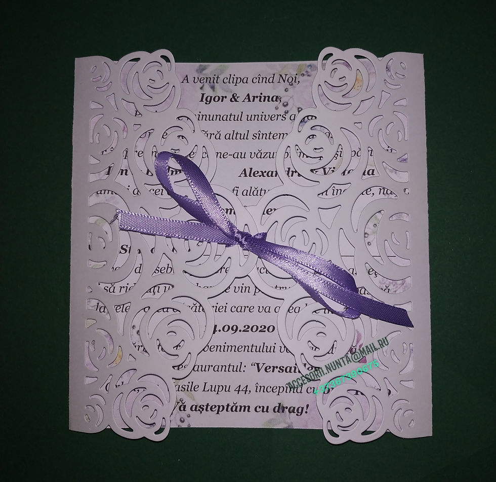 Miniatură: Invitații decupate - carton mat