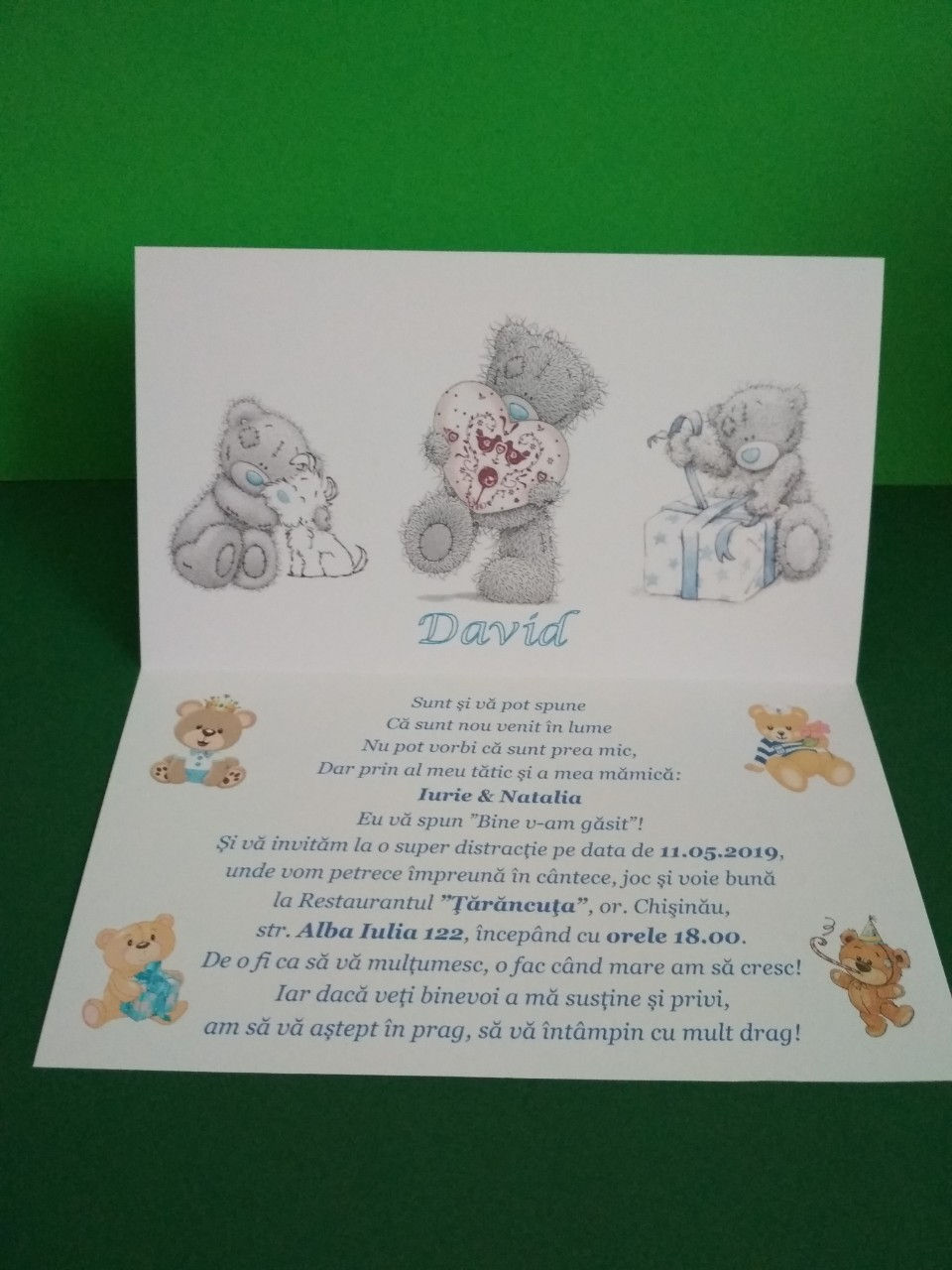 Miniatură: Invitații ursuleț Teddy 