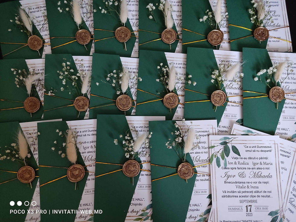 Miniatură: Invitații verde forest 