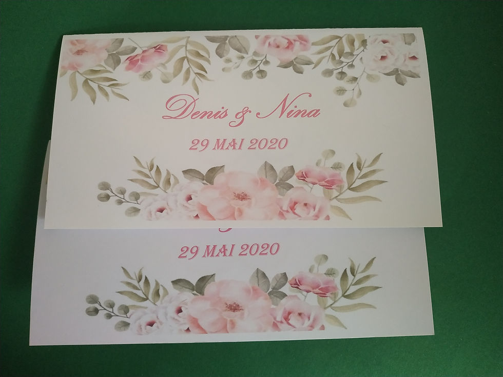 Miniatură: Invitații card bujor (mat) 