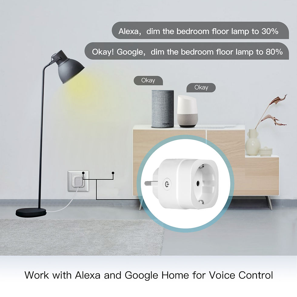 Thumbnail: MOES WiFi Smart Power Socket Plug Brightness Adjust Timer For Tuya Smart Life Ap