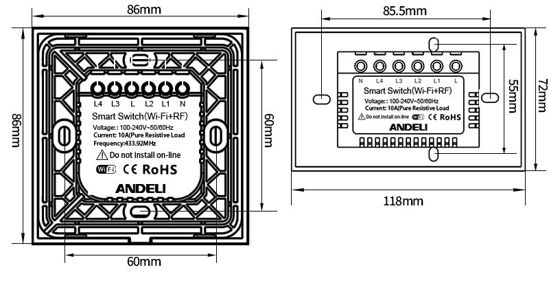 Thumbnail: ANDELI Tuya EU US  Israe WiFi Smart Water Heater Boiler Switch 4400W Air Conditi