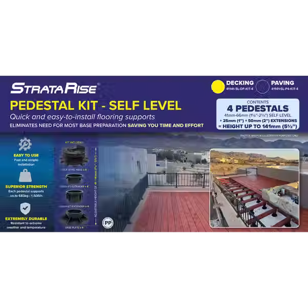 Thumbnail: Self-Level Pedestal Kits - 41 to 141 mm: Joist Support