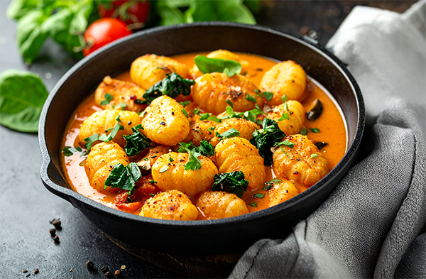 Gnocchis à la bisque de homard
