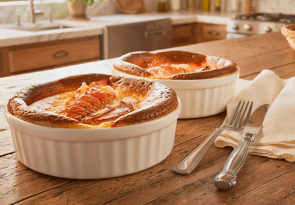 Soufflés raffinés à la bisque de homard !