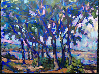 oil, resin on canvas