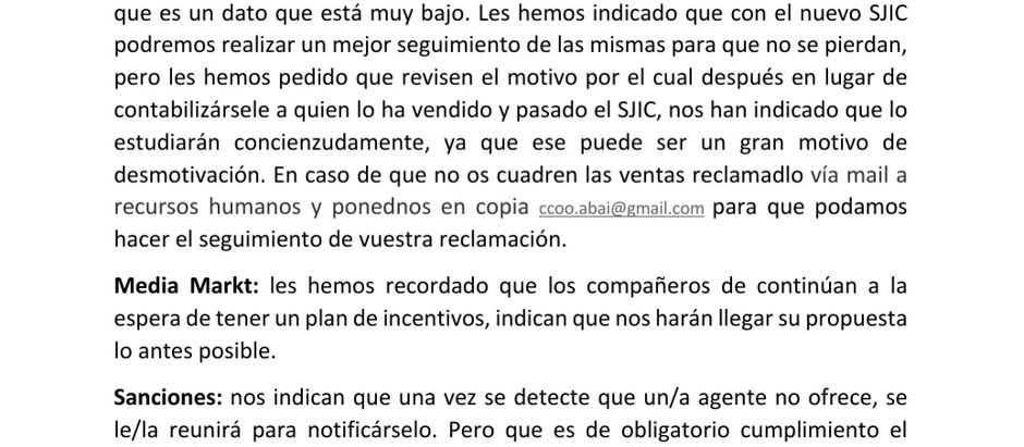Os dejamos el resumen de la reunión que hemos mantenido en el día de hoy con la empresa.