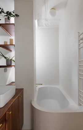 baignoire béton ciré