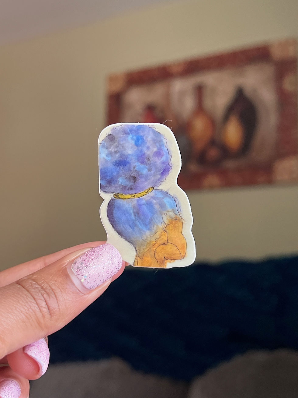 Thumbnail: Raven・ Watercolor Vinyl Sticker