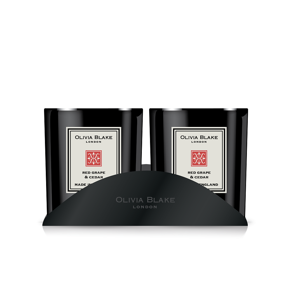 Olivia Blake Red Grape & Cedar Candle Duo