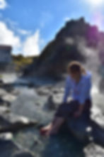 half-deserved ashiyu (foot hot spring)