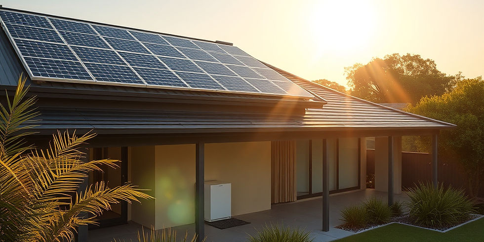 modern gold coast home with solar panels on roof, sun shining.jpg