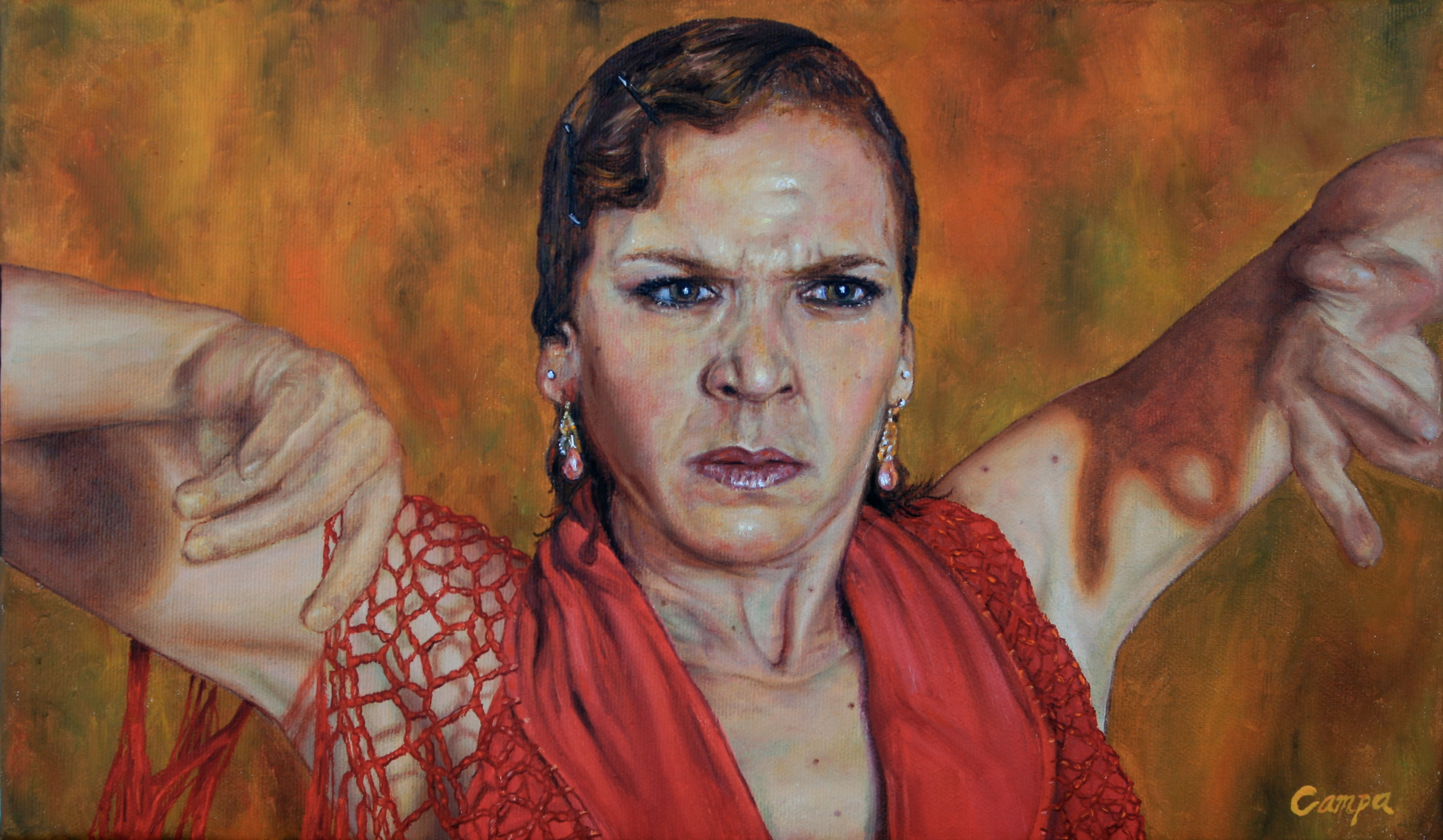 TAMAR GONZÁLEZ (Flamenco Dancer) 4 pinturas