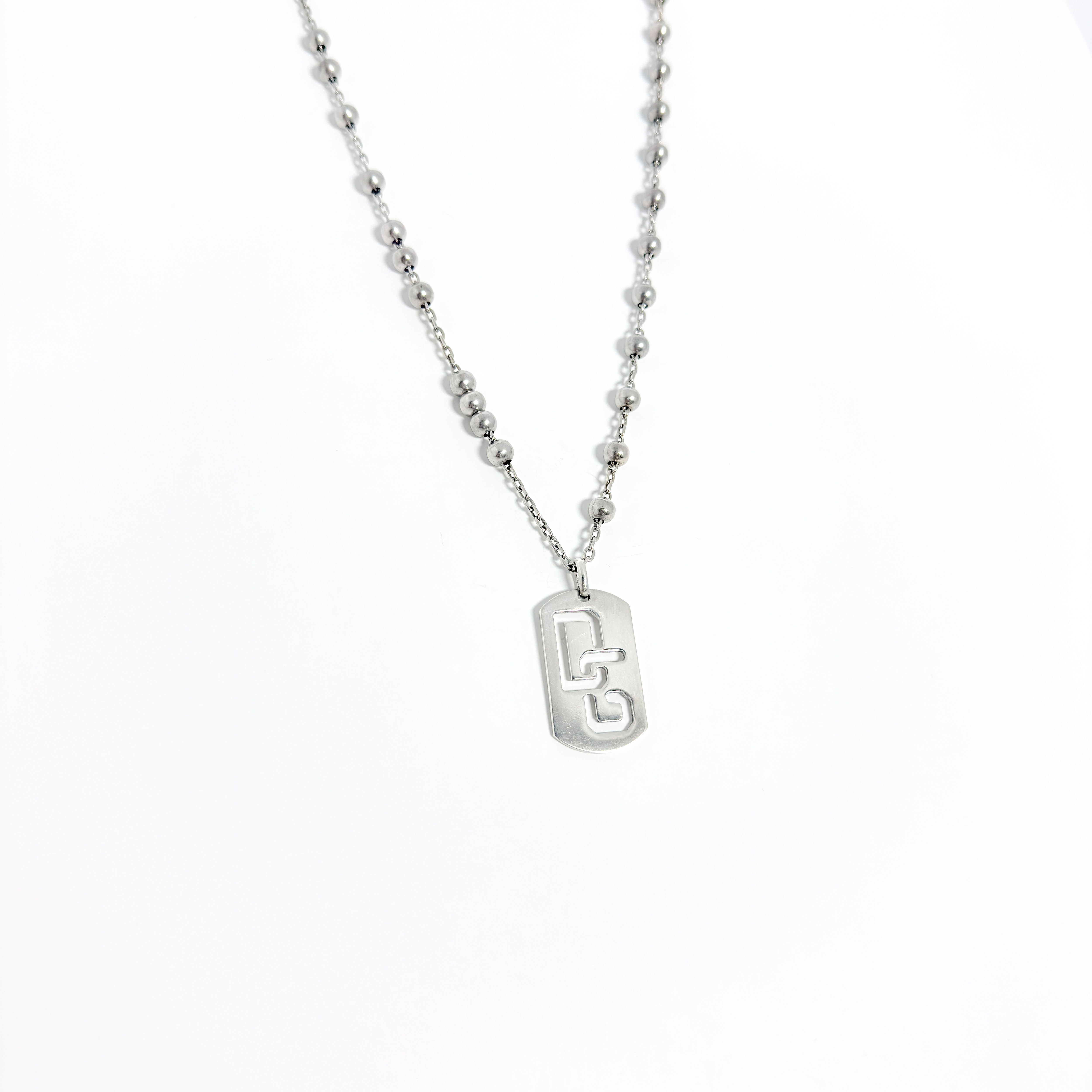 Dolce & Gabbana dog tag logo naszyjnik