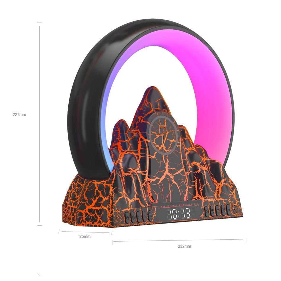 Thumbnail: Colorful Flame Mountain Wireless Charging Alarm Clock