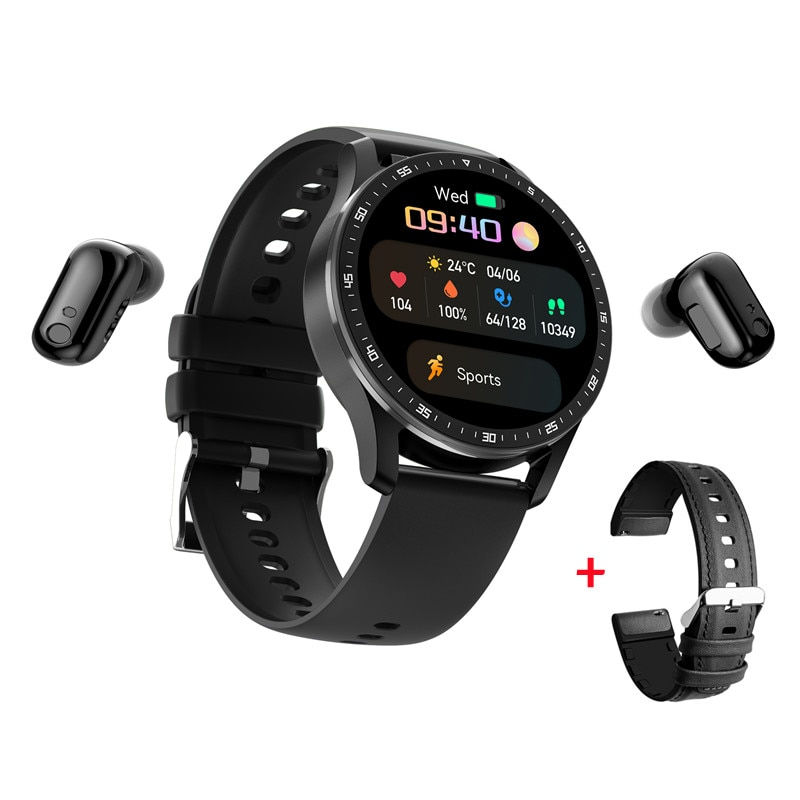 Thumbnail: Smart Watch & TWS Headset 2-in-1 Sports Tracker, IP67 Waterproof, Health Monitor