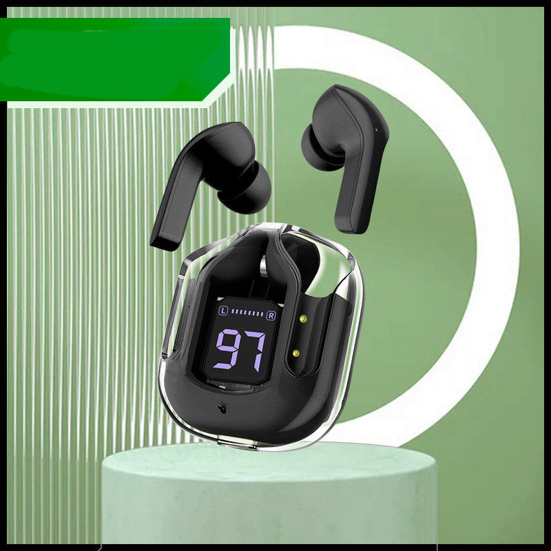Thumbnail: New Mini Transparent Wireless Earbuds Digital Display ENC Noise Reduction Music