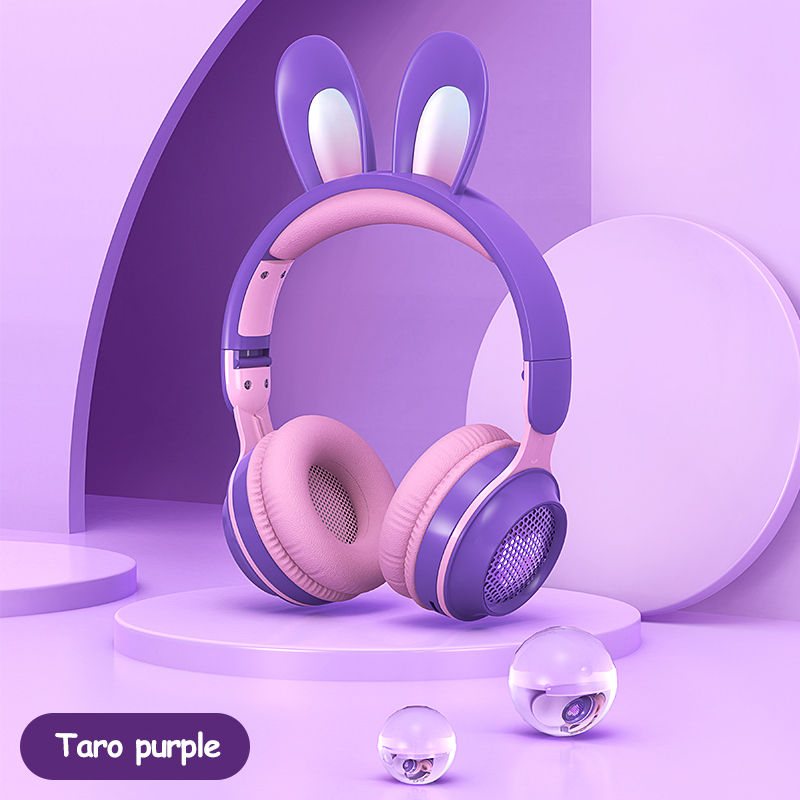 Thumbnail: Rabbit Ear Headphones Wireless Luminous Extendable Wheat Headphones