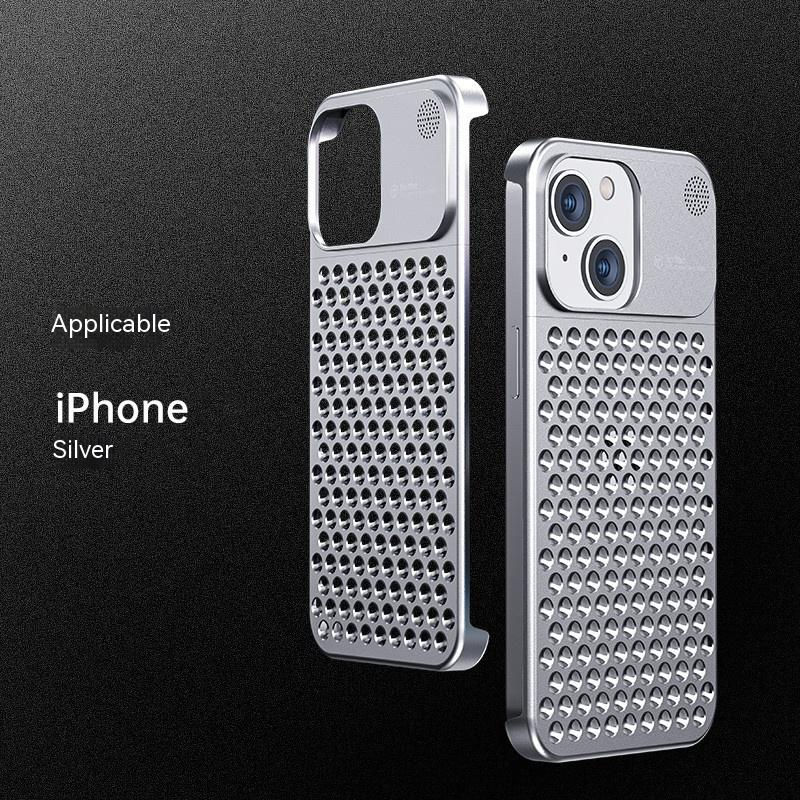 Thumbnail: Aluminum Alloy Phone Case Hollow Heat Dissipation Anti-fall Full Body Shockproof