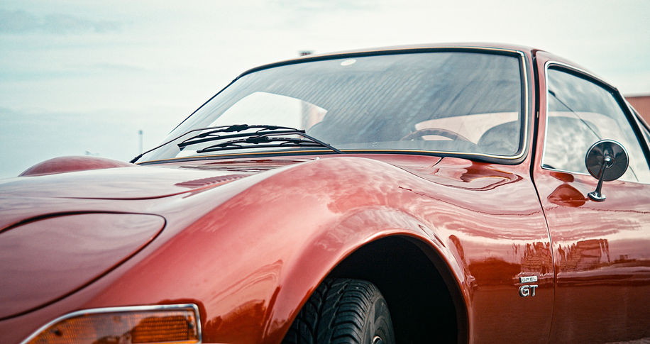 Opel, GT, car, sport, vintage, red, poitiers, france