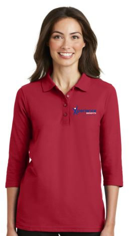 Thumbnail: EPL562 Port Authority® Ladies Silk Touch™ 3/4-Sleeve Polo