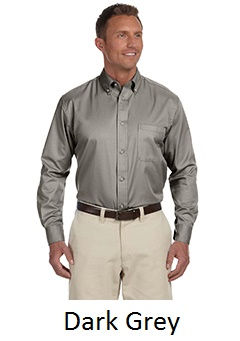 Thumbnail: EPM500 Harriton Men's Easy Blend™ Long-Sleeve Twill Shirt with Stain-Release