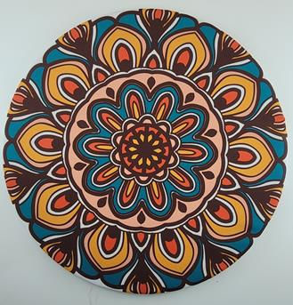 Capa Sousplat tecido sintético - Mandala Turca
