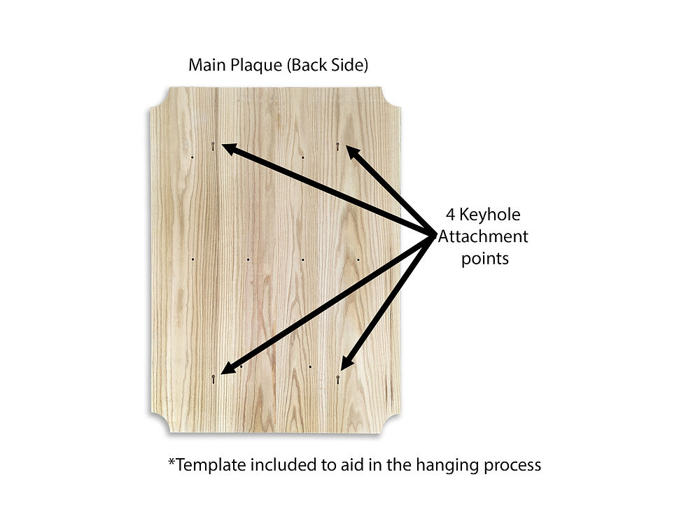 Miniatura: Extra-Large 47x36" Handcrafted Perpetual Plaque - Solid Red Oak, Made in USA
