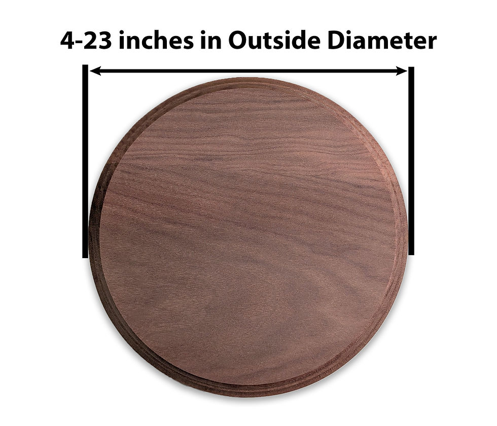 Thumbnail: Round Display Base, Unfinished Solid Santos Mahogany, 7/8 in thick