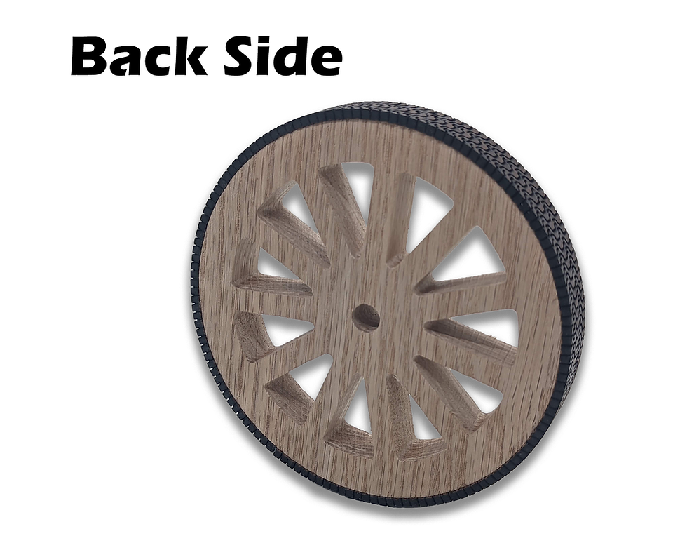 Thumbnail: Wooden Red Oak Wheels with Hard tread