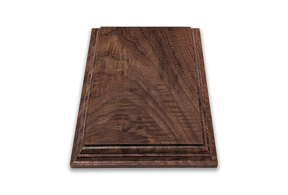 Thumbnail: 5x7 Walnut Plaque with 1/2 inch wide Classical edging, Gloss Finish