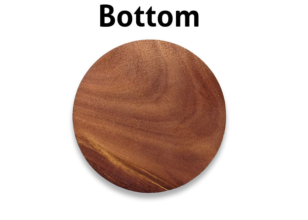 Miniatura: Round Display Base, Solid Santos Mahogany, 7/8 in thick