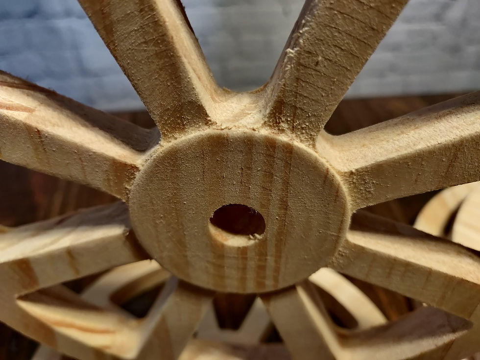 Thumbnail: Pine Wagon Wheels, stage coach wheels (set of 2)