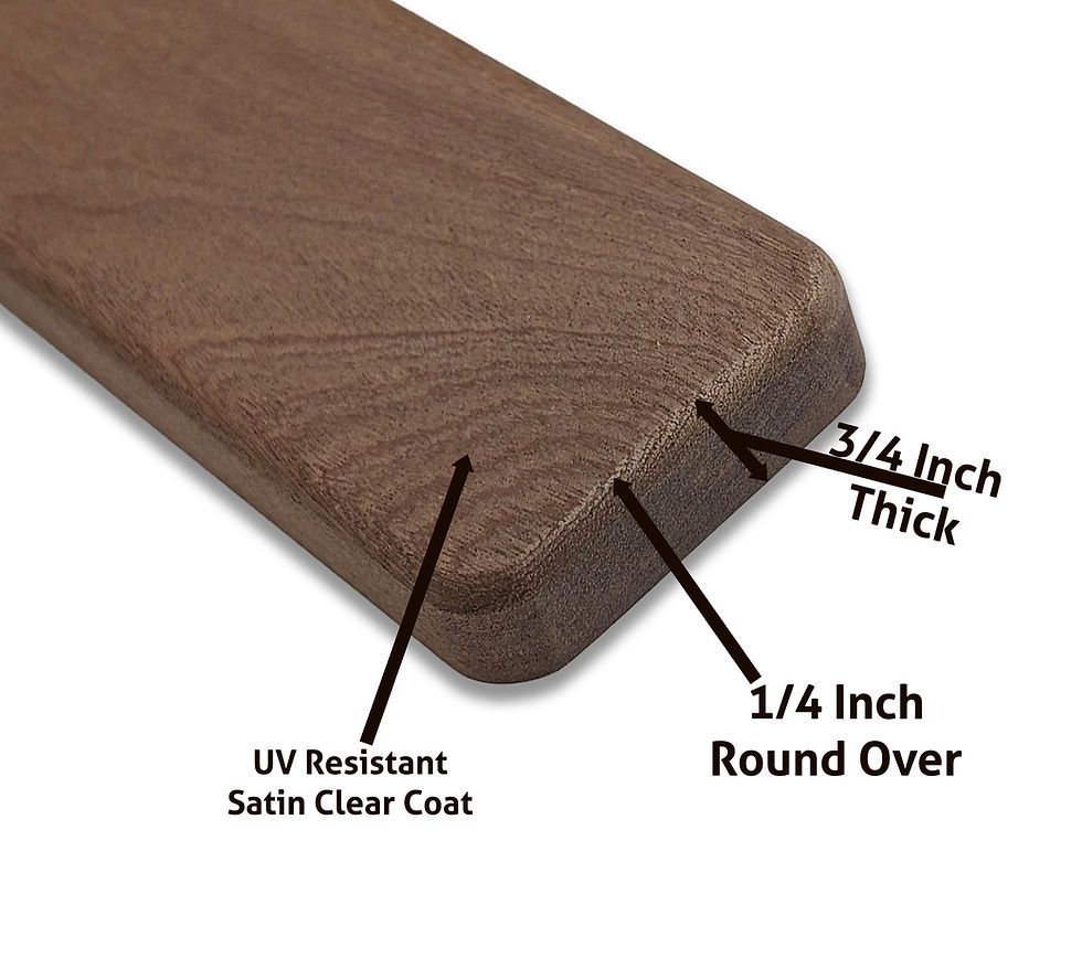 Miniatura: Custom Size African Mahogany Plaque - External Rounded Corners