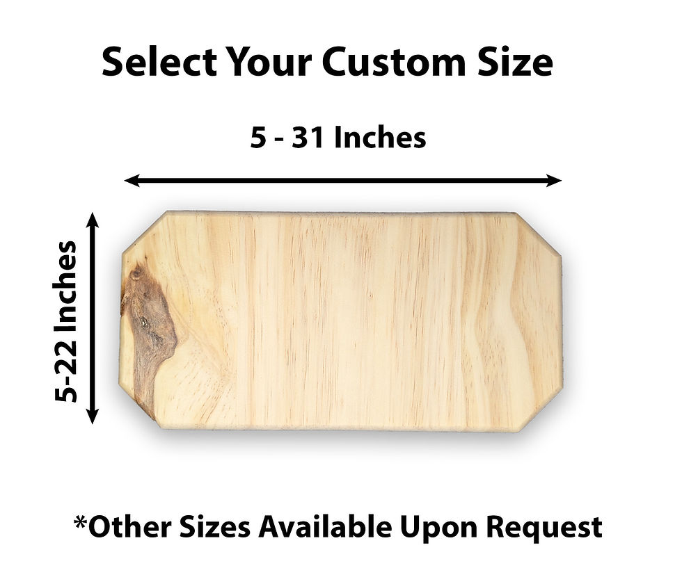 Miniatura: Custom-Sized Knotty Pine Plaque -0.75" Thick – Unfinished, Clipped Corners