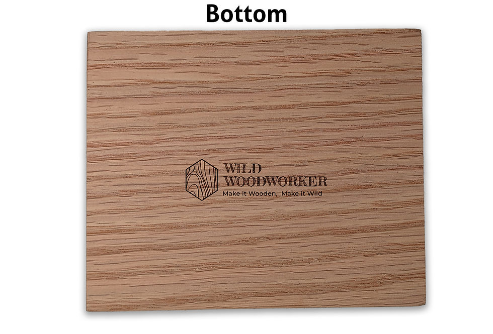 Thumbnail: Model Display Base (0.75"x4"x5"), Red Oak, 0.25" Round over edging