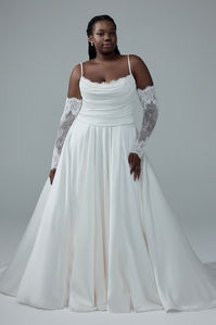 soft aline plus size wedding dress