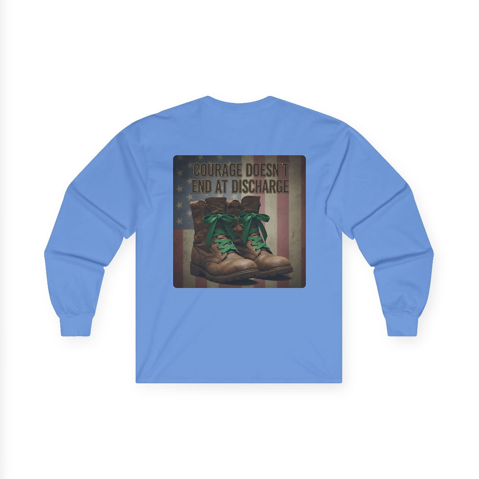 Thumbnail: Service Continues. Support Continues. Veteran Mental Health Long Sleeve