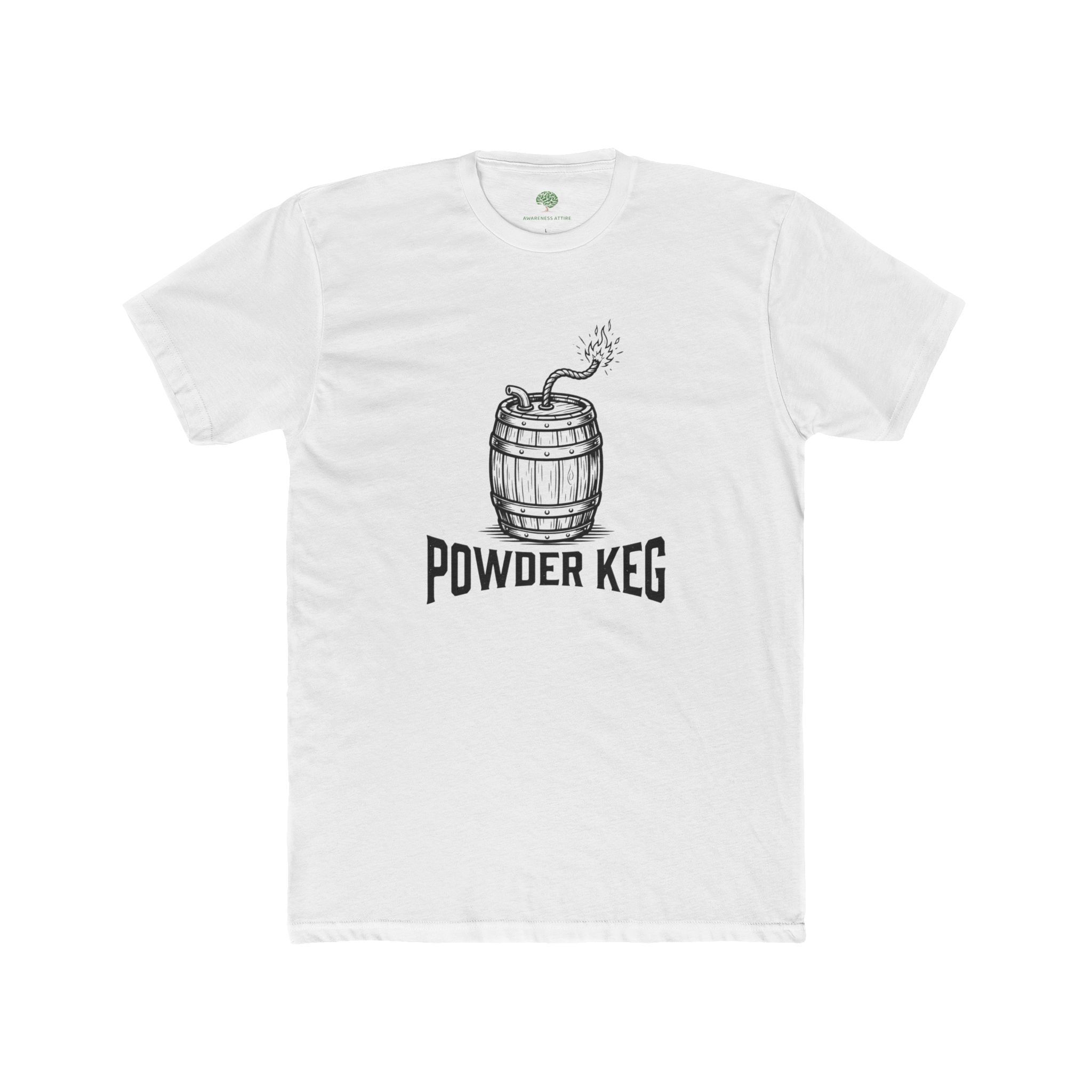 Powder Keg Barrel Graphic Tee — Vintage Explosion Illustration T-Shirt
