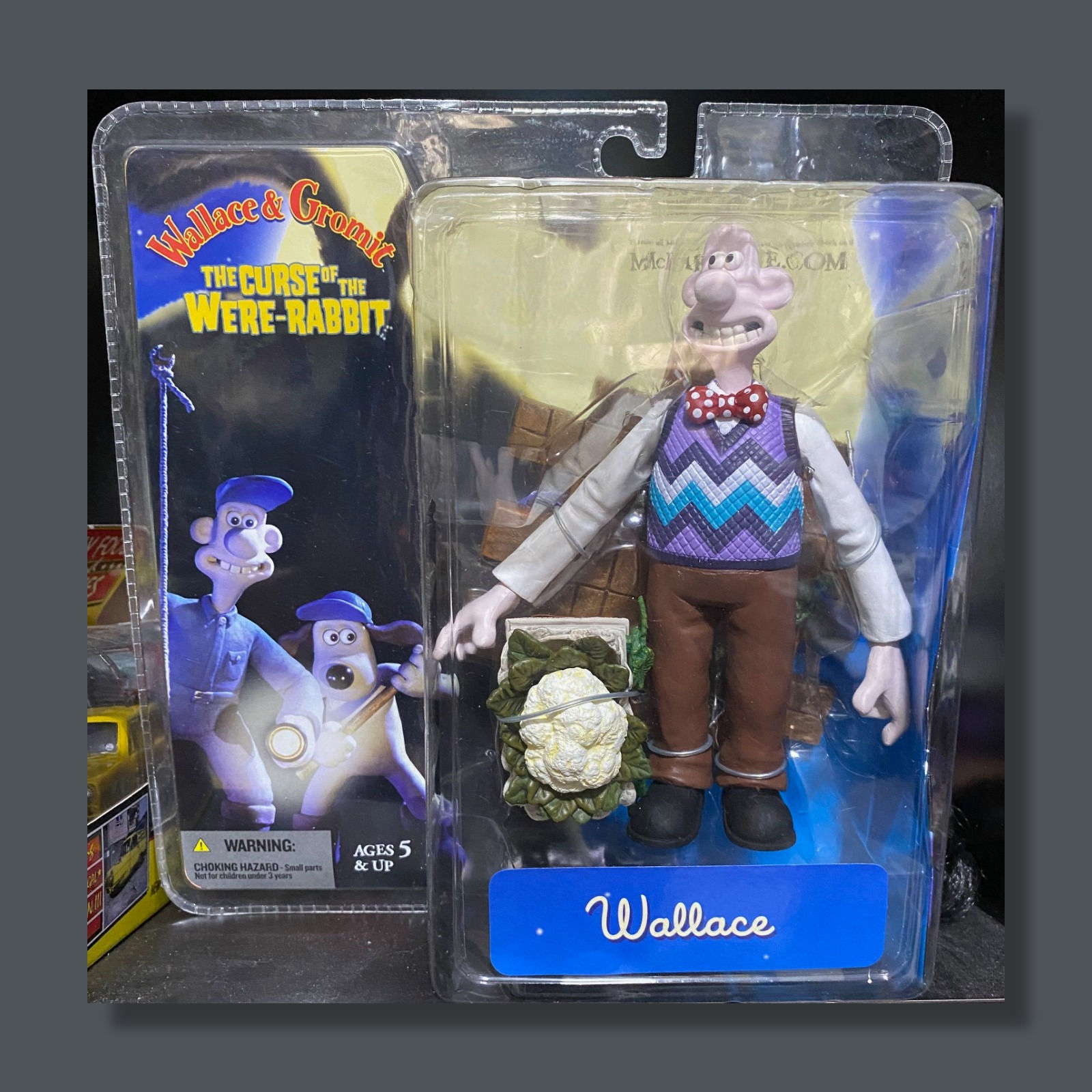 Wallace & Gromit Wallace Action Figure MOC Sealed Cauliflower