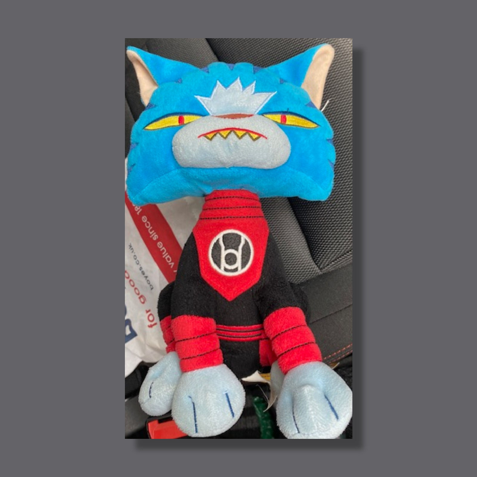 Red Cat Plush - Appears to be DC Comics Red Lantern Dex-Starr